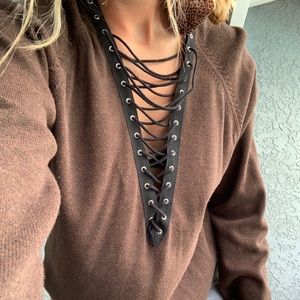 LF Lace Up Sweatshirt